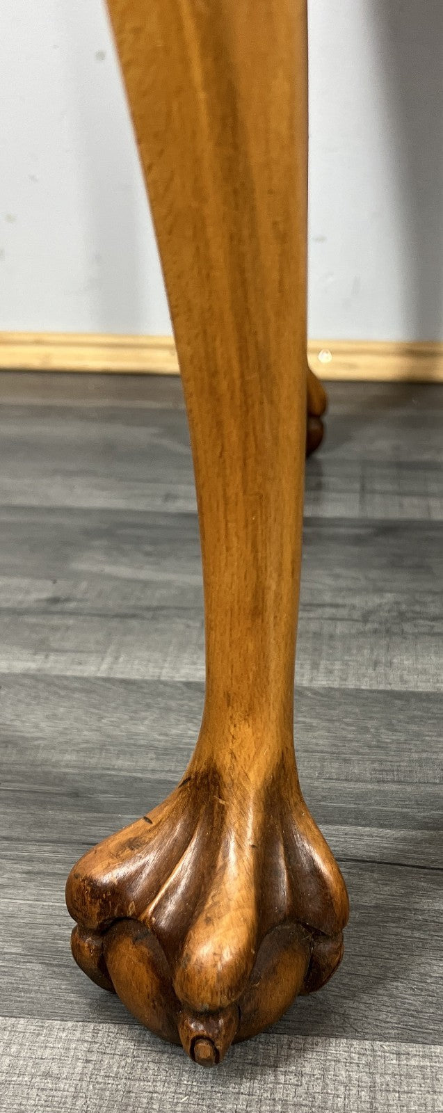 Coffee Table Vintage French Oak Round Glass Top Ornate Cane Table LOT 44625