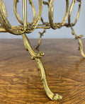 Newspaper Rack Vintage French Style Brass Magazine Stand LOT 46474