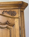 Wardrobe Vintage French Style Oak Four Door Carved Armoire Cabinet LOT 611610
