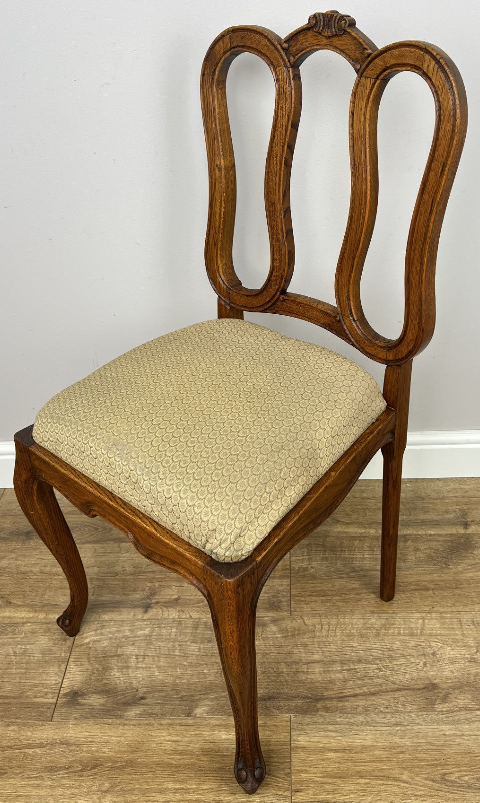 Dining Chairs Vintage French Louis Style Oak Set of 6 Upholstered Seats LOT 634412