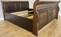 Bed Vintage French Super King Size Sleigh Bed Frame 180x200cm Headboard LOT 64090