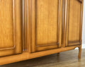 Wardrobe Vintage French Louis Oak Triple Door Carved Armoire Cabinet LOT 6534