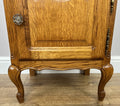 Pair of Bedside Tables Vintage French Louis Oak Nightstands Cabinets LOT 62956