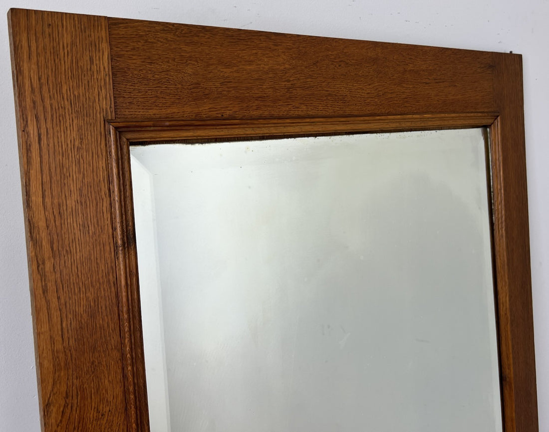 Mirror Antique French Style Wall Mirror Oak Carved Decorative Frame LOT 61970
