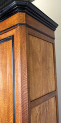 Wardrobe Antique French Style Walnut Two Door Carved Armoire Cabinet LOT 613213
