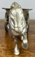 Figurine Horse Cart Vintage Style Metal Horse Drawn Wagon Sculpture LOT 467811