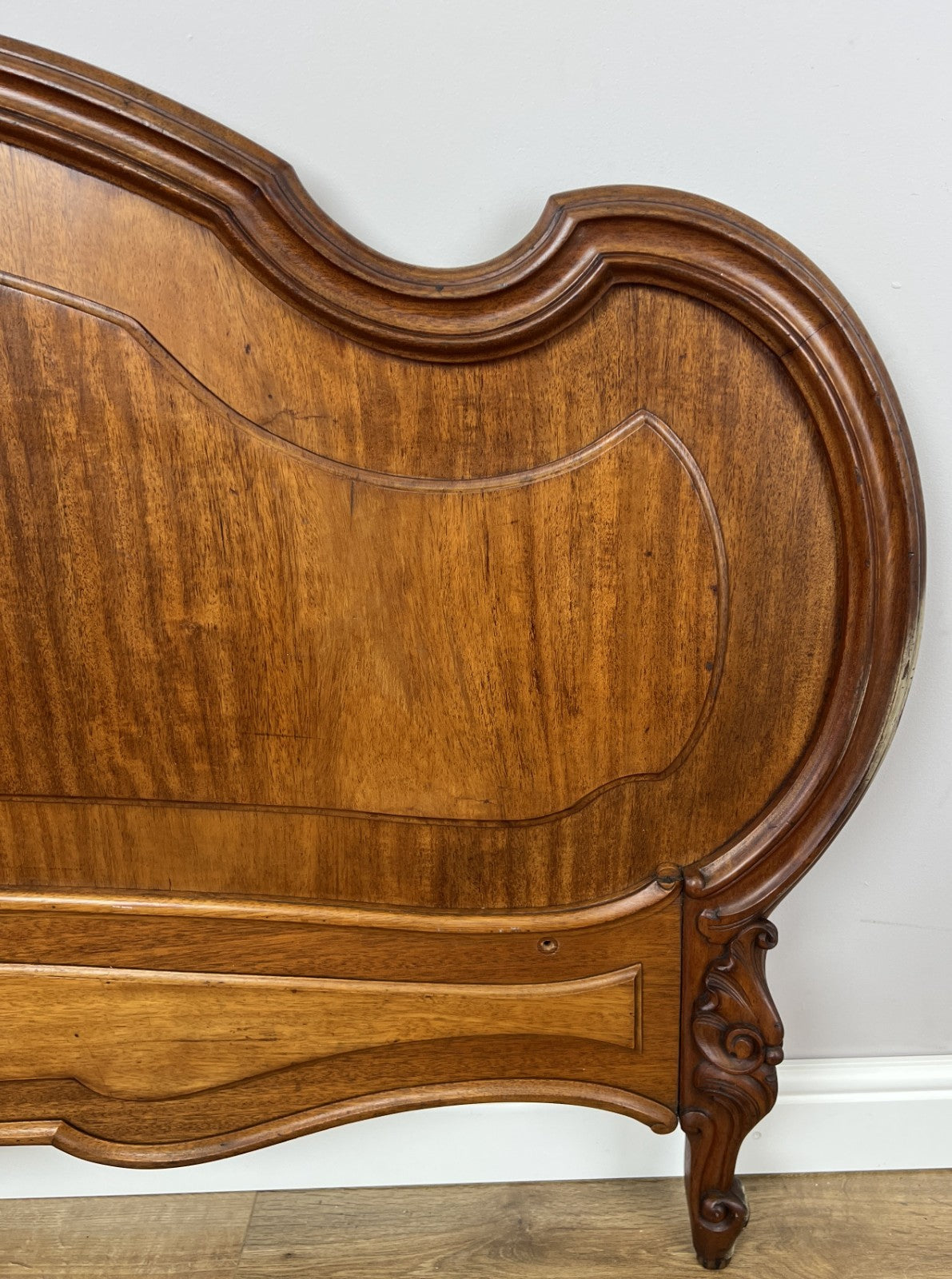 Footboard Antique French Style Walnut Double Bed Carved Footboard LOT 64476