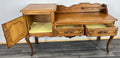 Bench Cabinet Vintage French Louis XVI Style Oak Carved Sideboard LOT 48077
