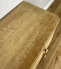 Chest of Drawers Vintage French Louis Oak 2 Drawers Carved Cabinet LOT 640613