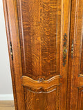 Wardrobe Vintage French Louis XVI Style Oak Four Door Carved Armoire LOT 48276