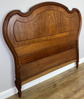 Headboard Antique French Style Walnut Double Bed Carved Headboard LOT 64521