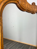 Vintage French Style Carved Wall Mirror Oak Ornate Wall Frame LOT 45455