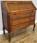 Secretaire Writing Desk Vintage French Louis Oak Rare Bureaux Cabinet LOT 61542