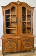 Bookcase Vintage French Louis XVI Oak Display Cabinet Carved Sideboard LOT 62830