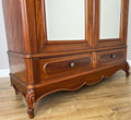 Wardrobe Antique French Two Door Mahogany Mirrored Carved Armoire LOT 61522