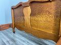 Bed Vintage French Louis XVI Double Single Frame Oak Carved Headboard LOT 45938