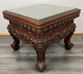 Coffee Table Plant Stand Vintage Chinese Mahogany Hand Ornate Carved  LOT 43281