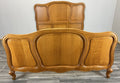 Bed Vintage French Louis XVI Double Bed Frame Oak Carved Headboard LOT 46142
