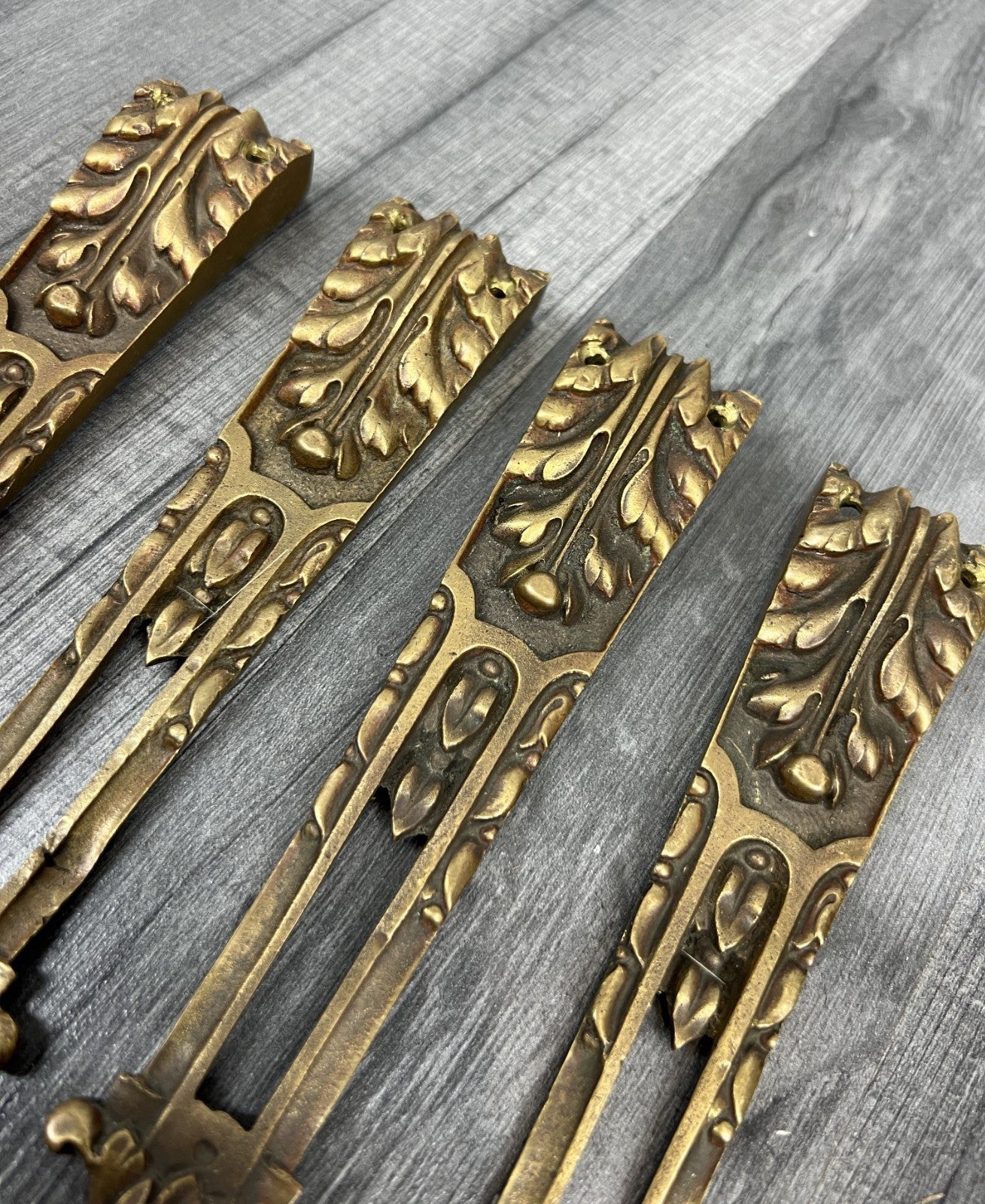 Decorative 4 Piece Antique French Metal Ormolu Mounts Ornaments LOT 41701