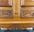 Cabinet Vintage French Louis XIV Oak Sideboard with Carved Cupboard LOT 44718