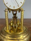 Clock Kern  Vintage Style Glass Dome Brass Anniversary Clock LOT 46768