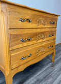 Chest of Drawers Vintage French Louis XVI Oak 3 Drawers Bedroom Cabinet LOT 372710