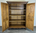 Wardrobe Vintage French Louis XVI Oak Double Door Carved Armoire LOT 48029