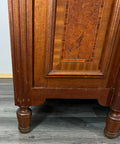 Sideboard Antique French Marble Top Inlaid Brass Detail Carved Cabinet LOT 23824