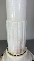 Pedestal Lamp Vintage French Style Alabaster Brass Lighting LOT 50876