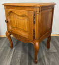 Pair of Bedside Tables Vintage French Louis Oak Nightstands Cabinets LOT 34692