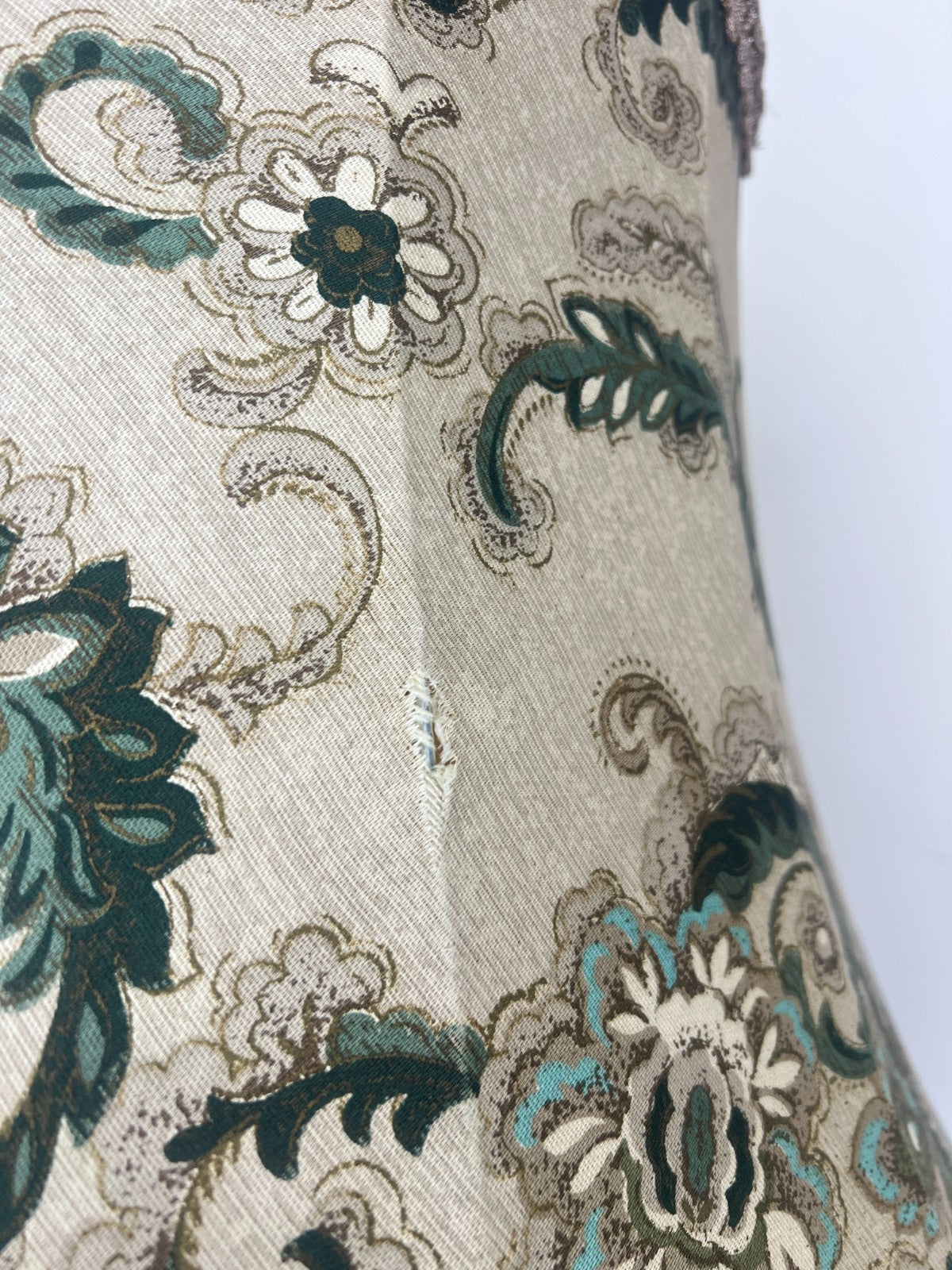 Floor Lamp Vintage French Style Ornate Standing Lamp with Fringe Shade LOT 60736