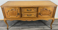 Cabinet Vintage French Louis XVI Style Carved Desk 2 Drawers Sideboard LOT 45090