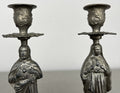 Pair of Candle Holders Vintage French Style Figural Design Candlesticks LOT 6471