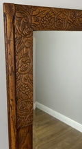 Mirror Antique French Style Wall Mirror Oak Carved Decorative Frame LOT 61852