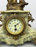 Clock Antique French Ornate Figural Marble Forgeron Mantel Clock LOT 6479