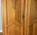 Wardrobe Vintage French Louis XVI Style Oak Four Door Carved Armoire LOT 6516