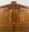 Bed Vintage French Louis XVI King Size Bed Frame Oak Carved Headboard LOT 46097