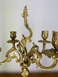 Candelabra Vintage Brass Ornate Five Arm Rococo Style Holder LOT 4027