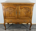 Cabinet Vintage French Louis XVI Style Oak Cupboard Carved Sideboard LOT 40170