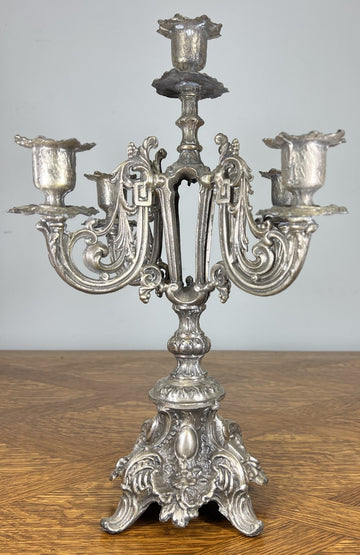 Candelabra Vintage French Style Metal Five Arm Table Centrepiece LOT 46710