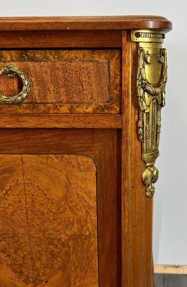 Sideboard Antique French Style Burr Wood Writing Desk Cabinet Storage LOT 15282