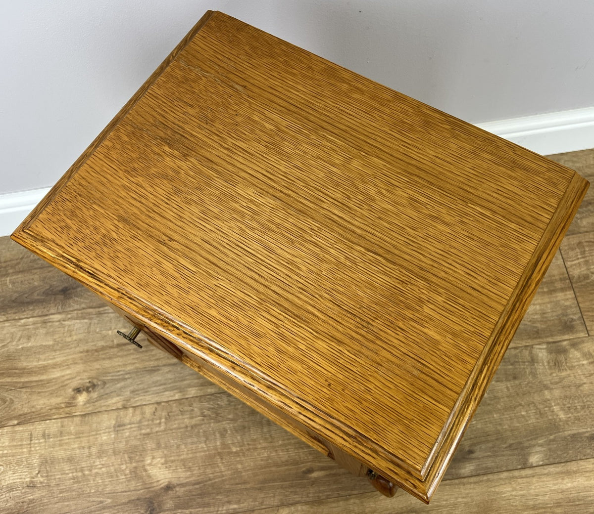 Pair of Bedside Tables Vintage French Louis Oak Nightstands Cabinets LOT 62959