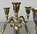 Pair of Candelabras Vintage French Style Metal Five Arm Candle Holders LOT 6483