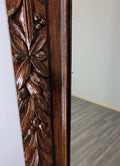 Antique French Oak Wall Mirror with  Carved Frame Wall Decor 197cm  LOT 43529