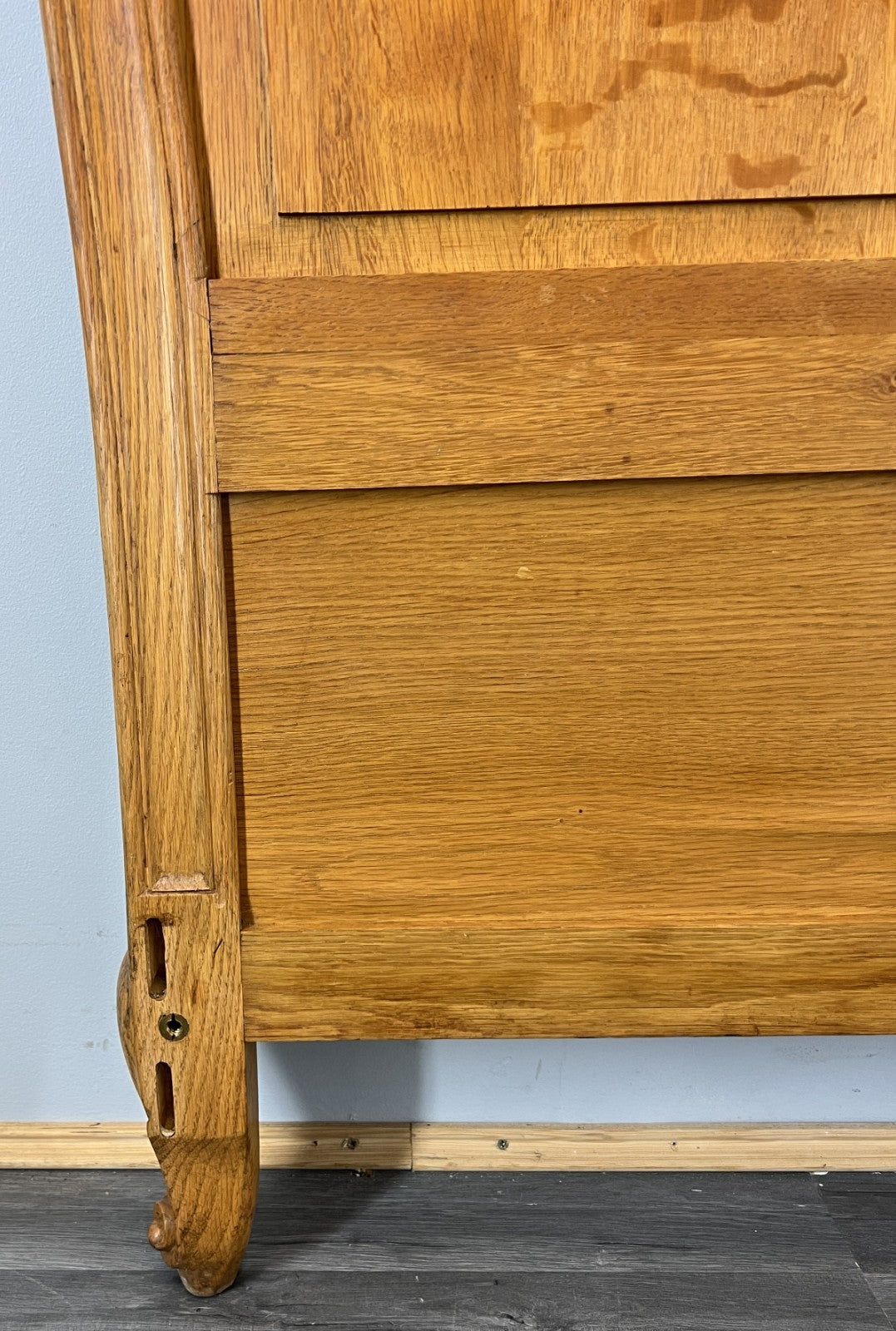 Headboard Vintage French Louis XVI for Double Bed Oak Carved Headboard LOT 45954