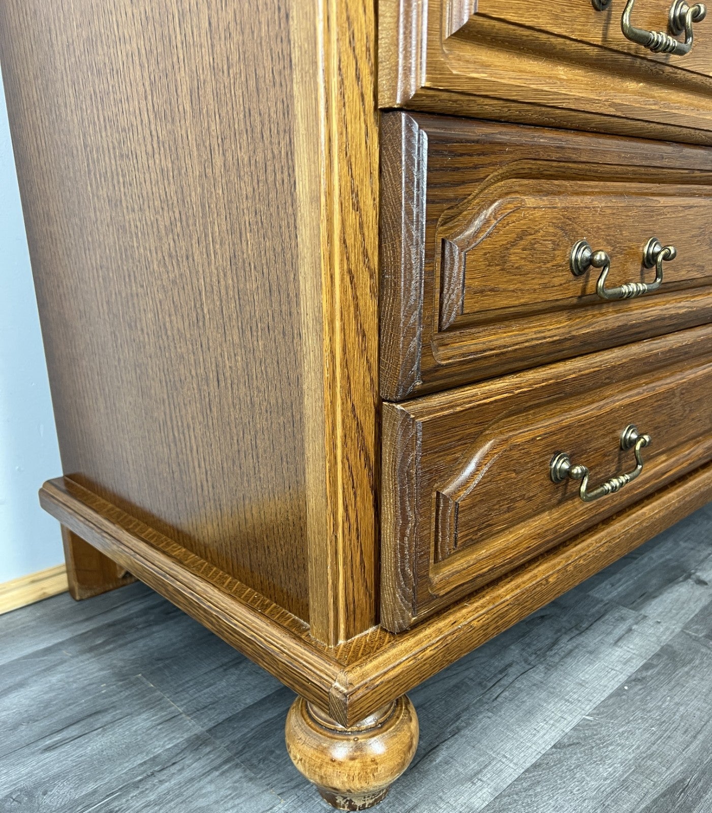 Chest of Drawers Vintage French 4 Drawers Cabinet with Brass Handles LOT 44737