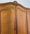 Wardrobe Vintage French Louis XVI Style Oak Four Door Carved Armoire LOT 6500