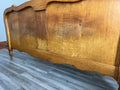 Bed Vintage French Louis XVI Oak Double Bed Frame Carved Headboard LOT 37918