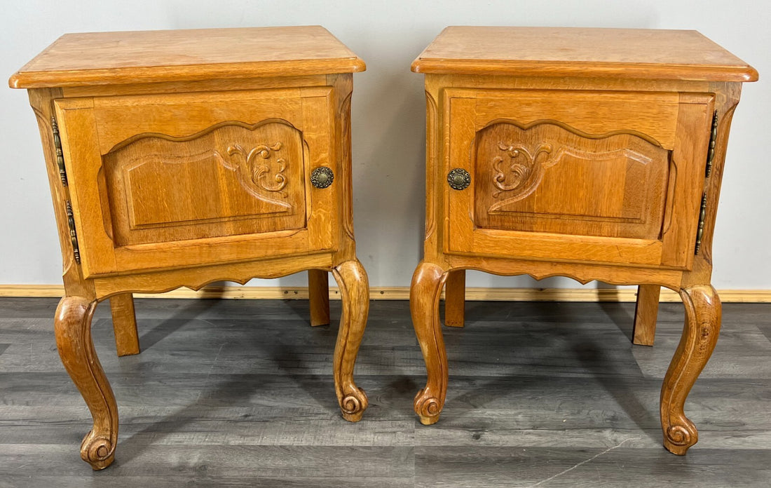Amazing Pair French  Bedside Tables Cupboards Cabinets Louis XVI (LOT 2861)