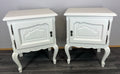 Pair of Bedside Tables Antique French Style Shabby Chic Carved Cabinets LOT 29860